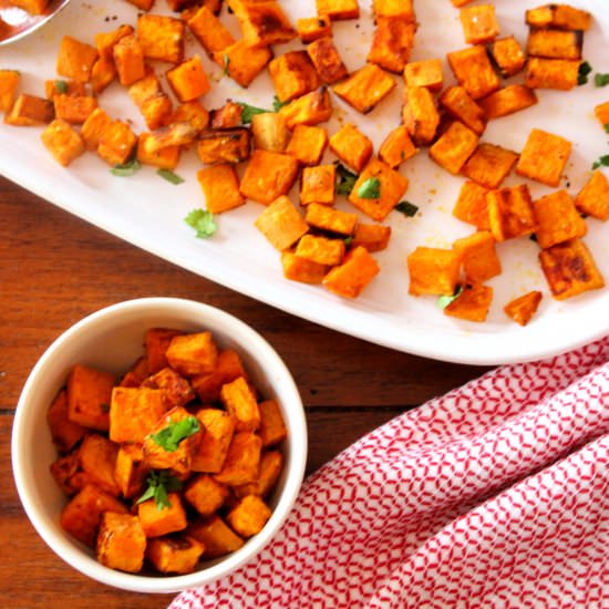 Roasted Sweet Potatoes - Recipe photo by Savored Joy