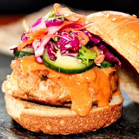 Asian Chicken Burgers - Recipe photo by Savored Joy