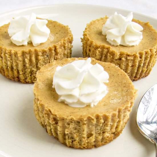 Mini Pumpkin Cheesecakes - Recipe photo by whiteflowerlane