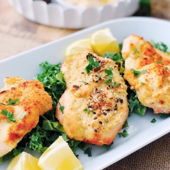 Hummus Crusted Chicken - Recipe photo by herlongwayhome