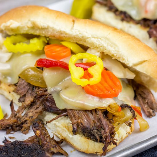 Slow Cooker Italian Beef Sandwiches - Recipe photo by spicedblog