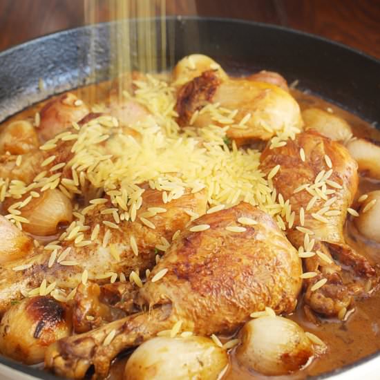 ONE-POT CHICKEN DRUMSTICKS - Recipe photo by Sylia from 30 Days of Greek Food
