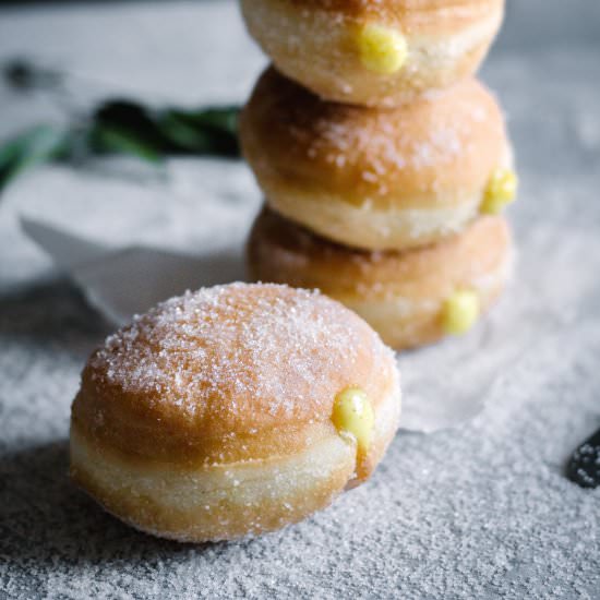 Eggless Doughnuts With Orange Cream - Recipe photo by Use Your Noodles