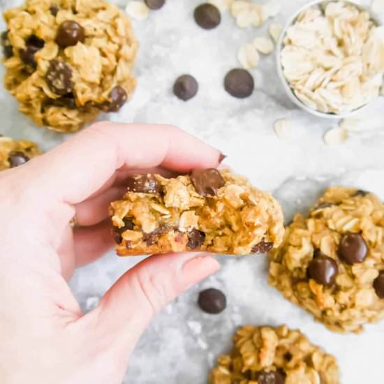 Banana Oatmeal Chocolate Cookies - Recipe photo by perchancetocook.com