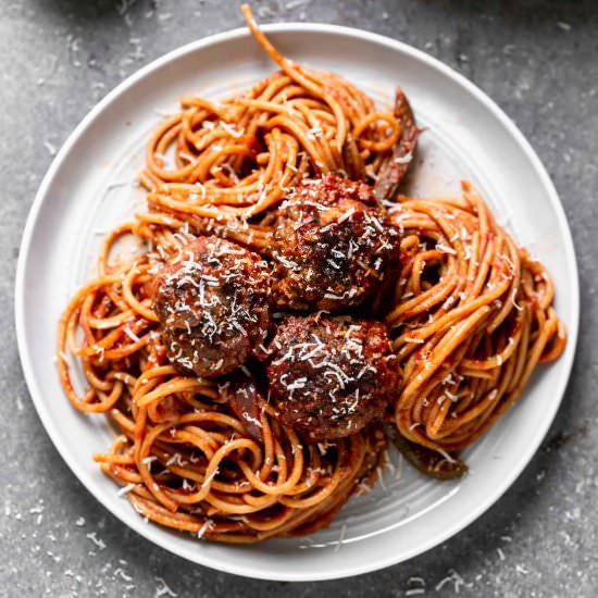 The BEST Spaghetti and Meatballs - Recipe photo by cookingforkeeps