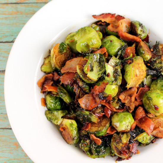 Brussels Sprouts with Bacon - Recipe photo by CrayonsAndCravings
