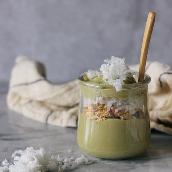 Vegan Pistachio Milk Pudding - Recipe photo by Hannah Berry