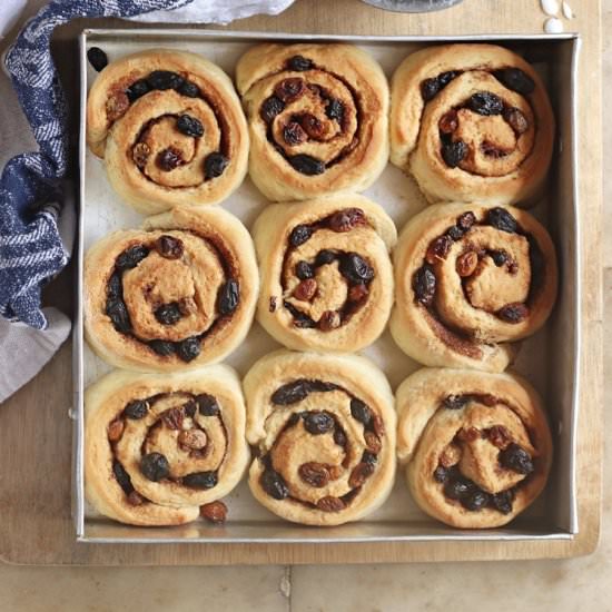 Egg Free Chelsea Buns - Recipe photo by Aparna