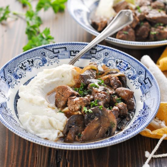 Beef Tips with Mushroom Gravy - Recipe photo by The Seasoned Mom