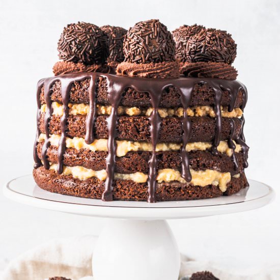 Vegan German Chocolate Cake - Recipe photo by piesandtacos