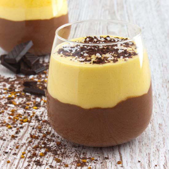 Mango & Chocolate Protein Smoothie - Recipe photo by foodaciously