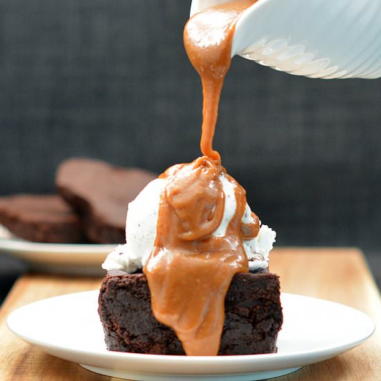 Fudgy Double Chocolate Brownies - Recipe photo by My Flourless Kitchen