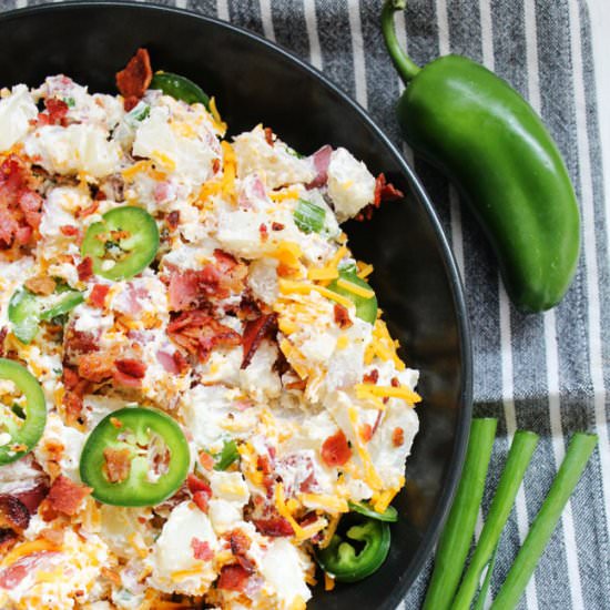 Jalapeño Popper Potato Salad - Recipe photo by Horses &amp; Heels