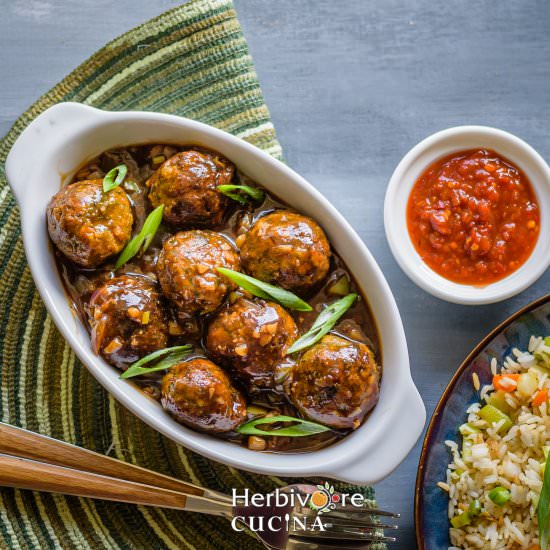 Non-Fried Vegetable Manchurian - Recipe photo by Herbivore Cucina