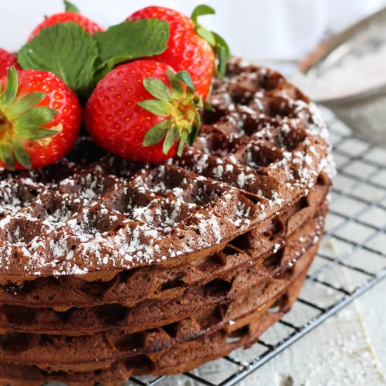 Easy Gluten Free Chocolate Waffles - Recipe photo by happihomemade