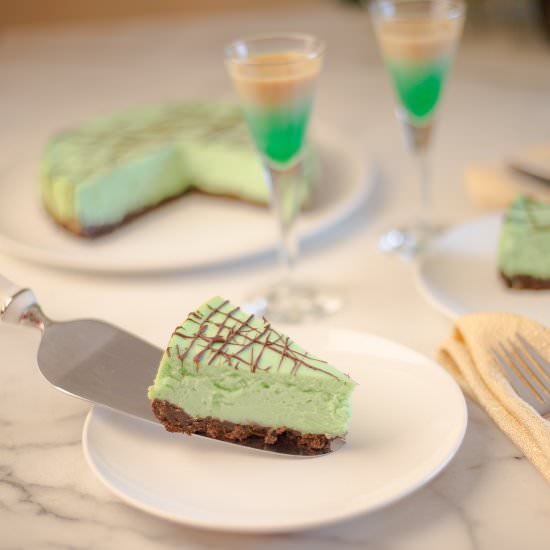 Mint Cheesecake - Recipe photo by The Salted Pepper