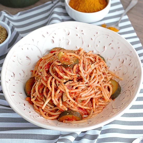 Meatless Spaghetti - Recipe photo by plant.well