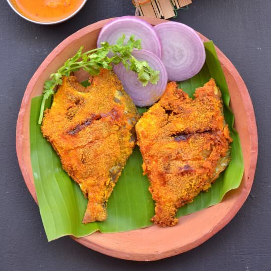 Pomfret Rava Fry - Recipe photo by rakshaskitchen
