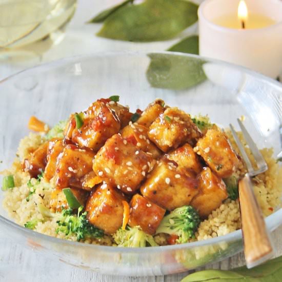 Orange Glazed Tofu - Recipe photo by Inspired Edibles
