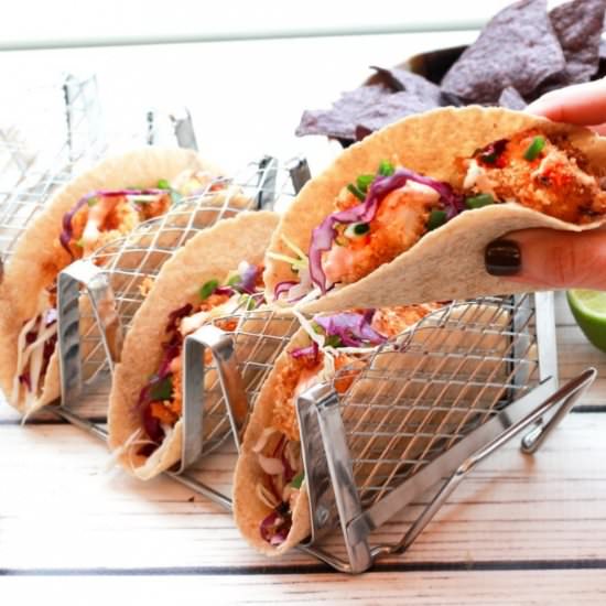 Air Fryer Bang Bang Shrimp Tacos - Recipe photo by asiancaucasian