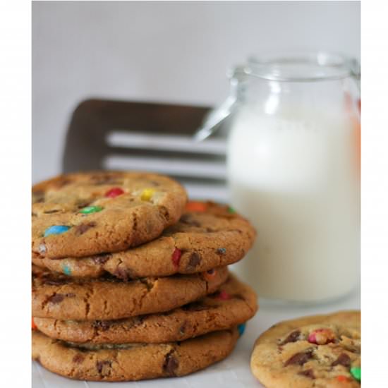 yummy chocolate chip MnM's cookies - Recipe photo by lifestyleofafoodie