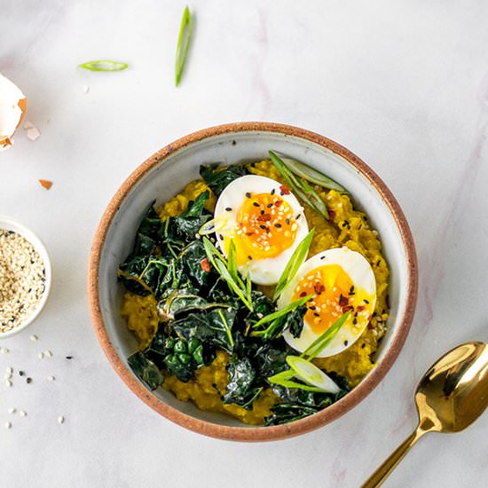 Savory Golden Miso Oats - Recipe photo by jojotastic