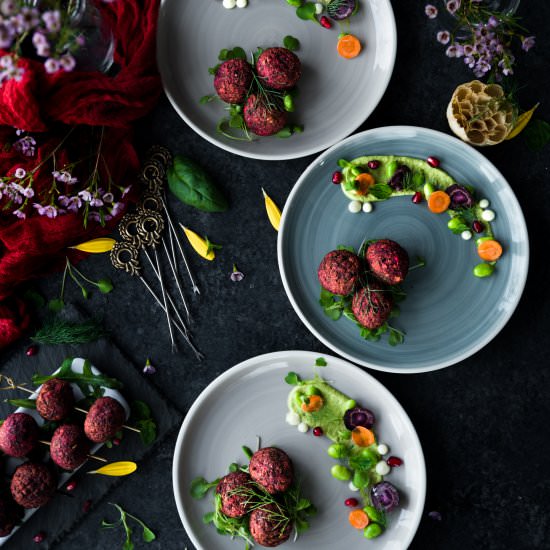 Beetroot Lentil Kebabs/Kabobs - Recipe photo by deluscious bites
