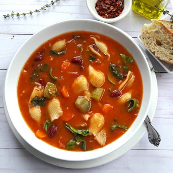 Healthy Minestrone Soup - Recipe photo by ProfusionCurry