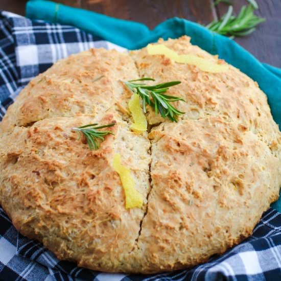 Irish Soda Bread w/ Rosemary, Lemon - Recipe photo by Grabaplate
