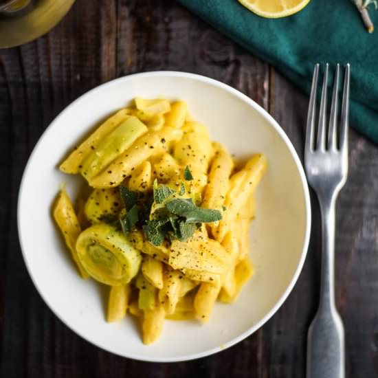 Creamy Butternut Squash Pasta - Recipe photo by plantandvine