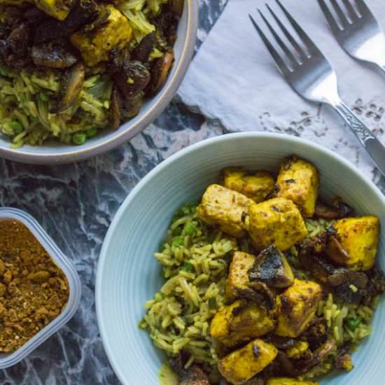 Vegetable Keema Rice with Paneer - Recipe photo by allthatimeating