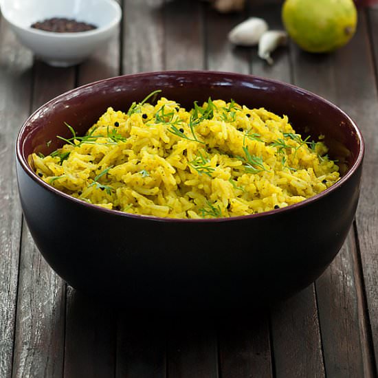 Cilantro lime rice - Recipe photo by MasalaHerb