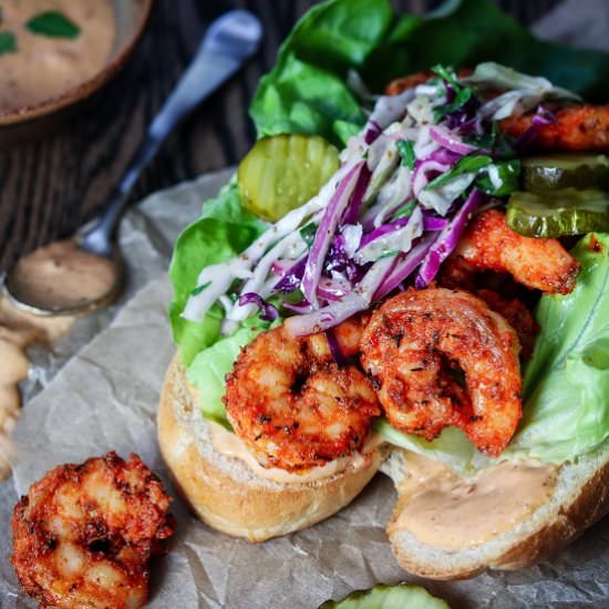 seared shrimp po' boys - Recipe photo by Give it Some Thyme