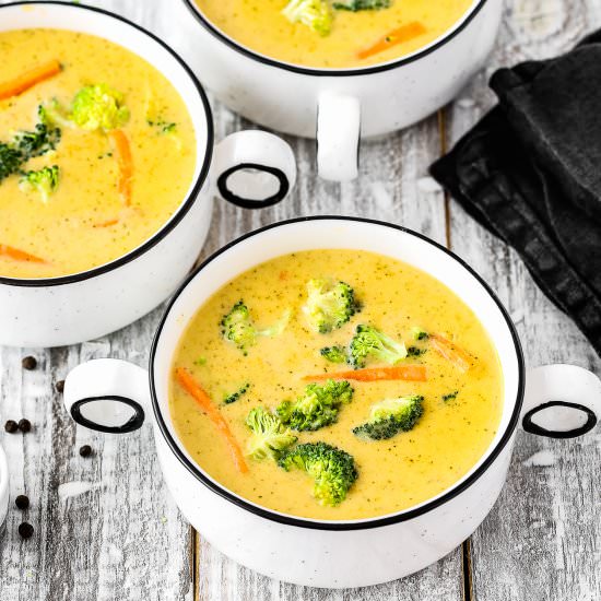 InstantPot Broccoli Cheddar Soup - Recipe photo by Mommys Home Cooking