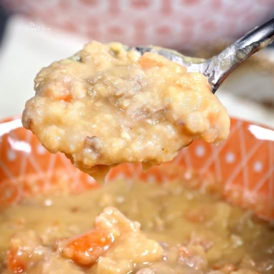 Mom's Pea Soup With Ham - Recipe photo by Homemade and Yummy