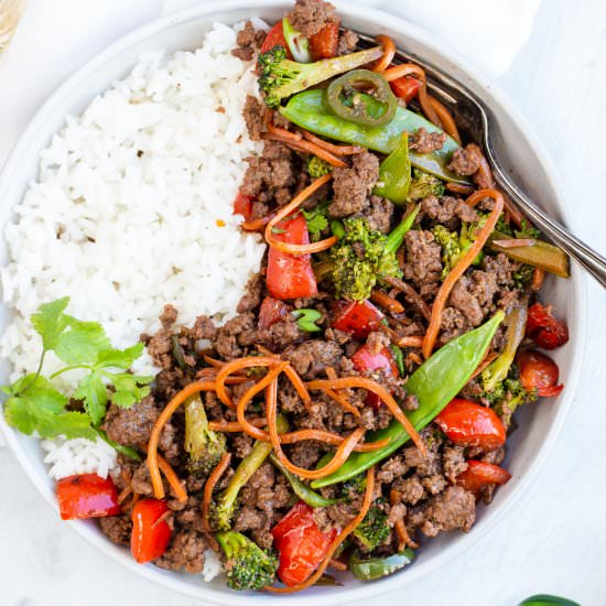 30-Minute Korean Beef Stir Fry - Recipe photo by momsdish