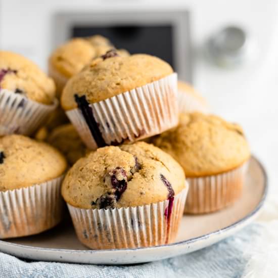 Blueberry Flax Muffins - Recipe photo by Baked Ambrosia