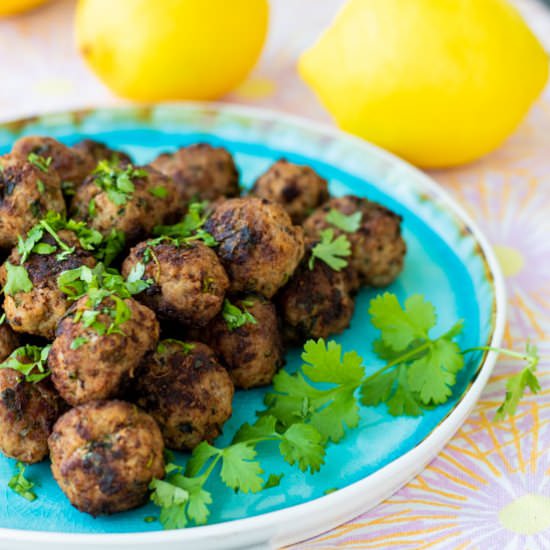 Lamb Meatballs with Cilantro & Lemo - Recipe photo by alwaysusebutter