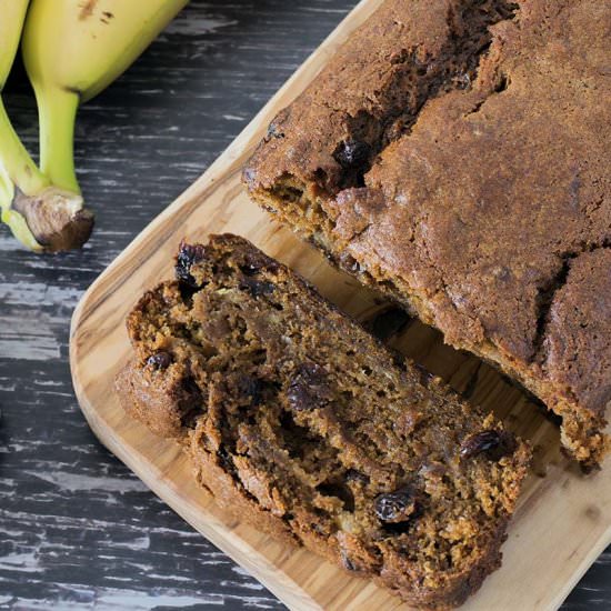 Spiced vegan banana bread - Recipe photo by Mandy Sneaky Veg