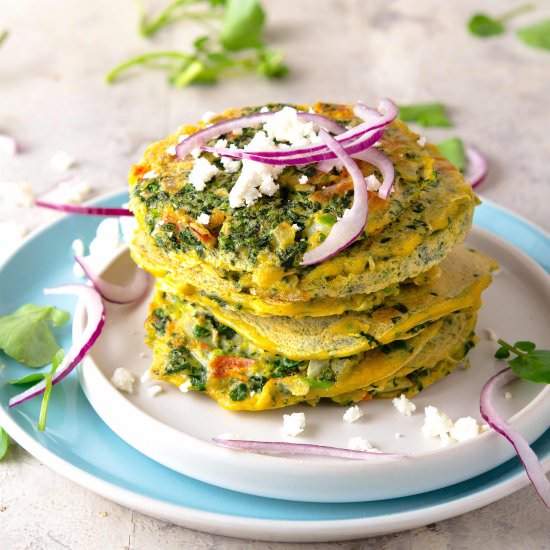 Easy Watercress Omelettes - Recipe photo by ATasteforTravel