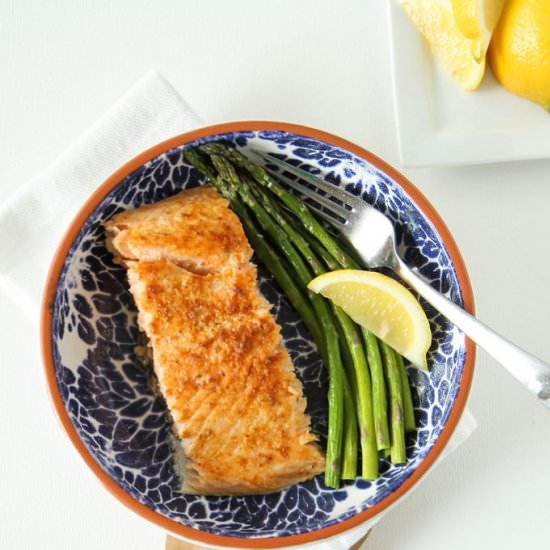 5-Ingredient Sheet Pan Salmon Meal - Recipe photo by momadvice