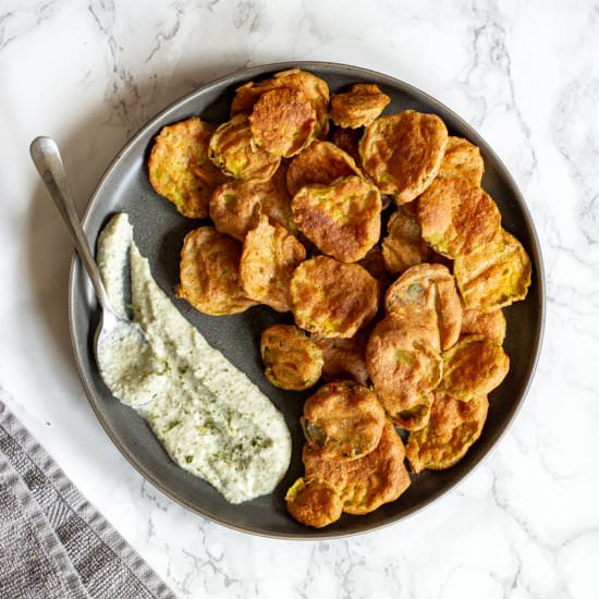 Air Fried Pickles with Ranch - Recipe photo by wholly-plants