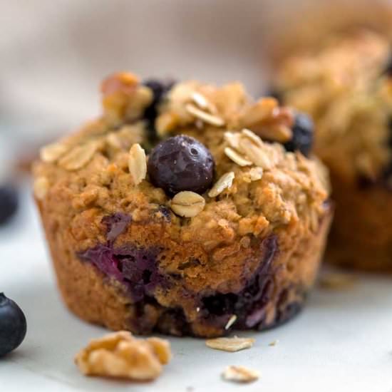 Blueberry Oat Muffins - Recipe photo by keviniscooking