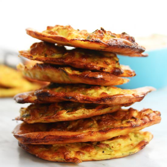 Cheesy Baked Zucchini Fritters - Recipe photo by SlowThe CookDown