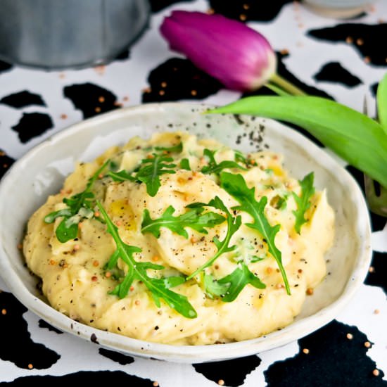 Arugula mashed potatoes - Recipe photo by Culinaire bagage