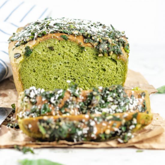 Low Carb Pesto Bread - Recipe photo by EatLiftBe