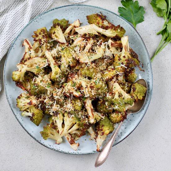 Roasted Romanesco - Recipe photo by heynutritionlady