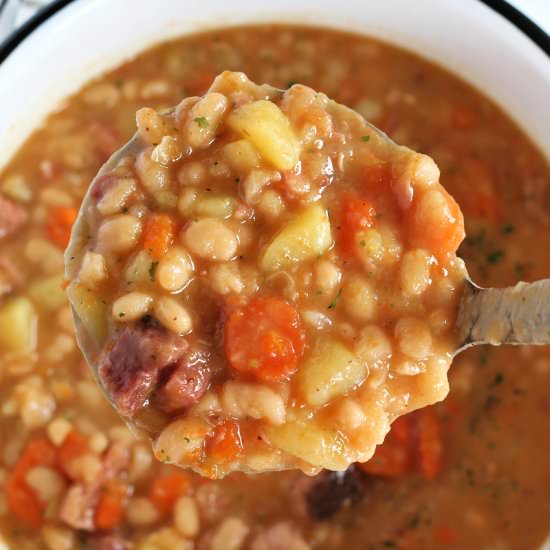 Instant Pot Ham & Bean Soup - Recipe photo by happihomemade