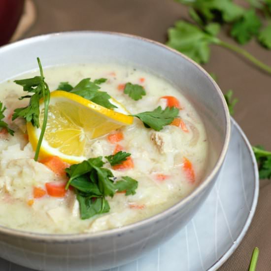 Greek Lemon Chicken Soup - Recipe photo by DeliciousbyDesign