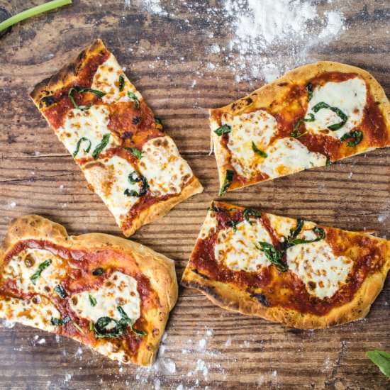 Margherita Flatbread Pizza - Recipe photo by More Than You Can Chew